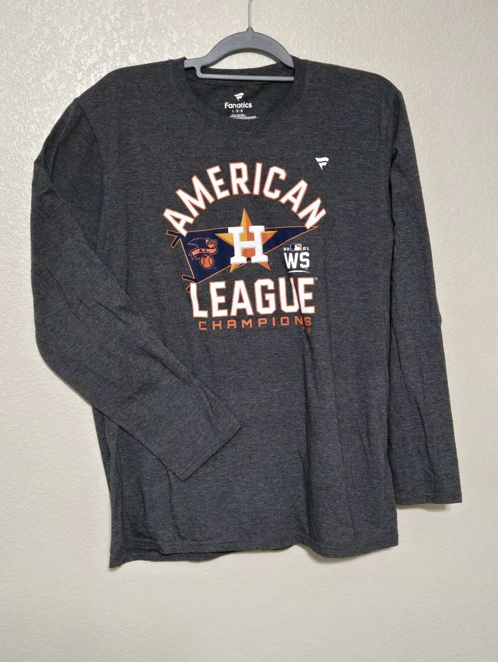 Houston Astros long sleeved shirt, Fanatics L